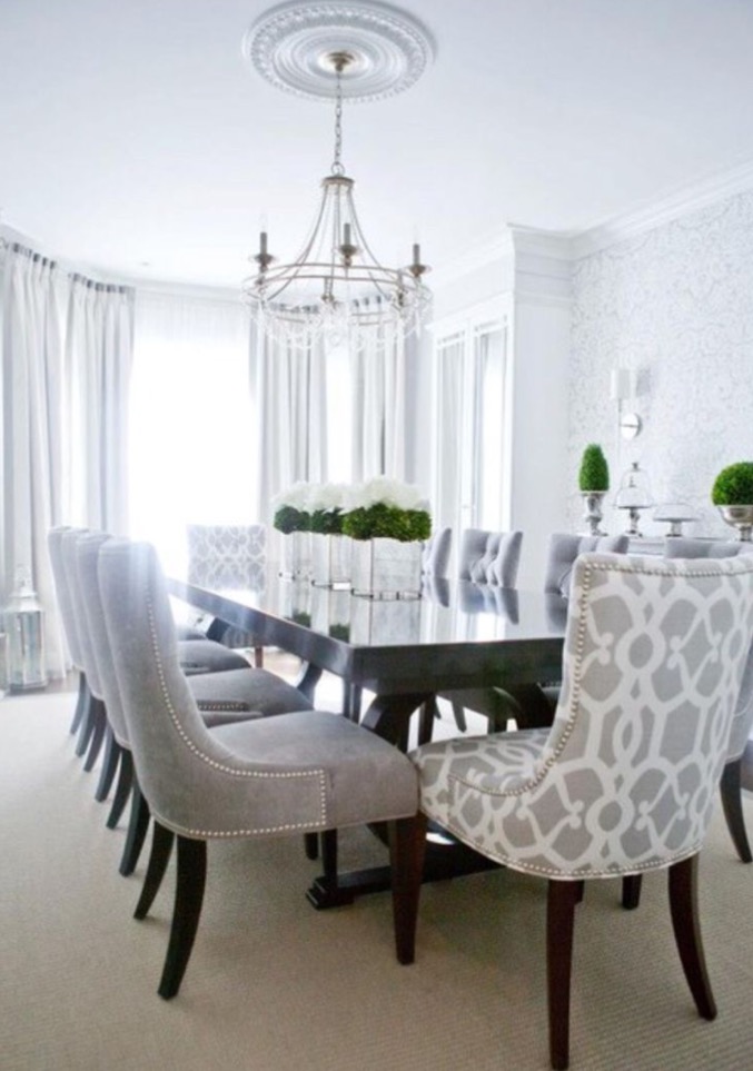 dining room decorating feature chairs