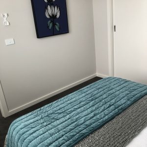 Teal bedroom - Interior Stylist Melbourne - Leeder Inteirors