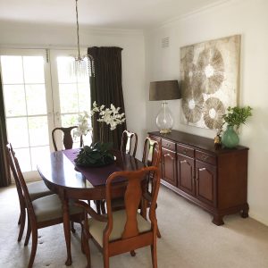 Traditional dining room - Melbourne Home Staging- Leeder Interiors