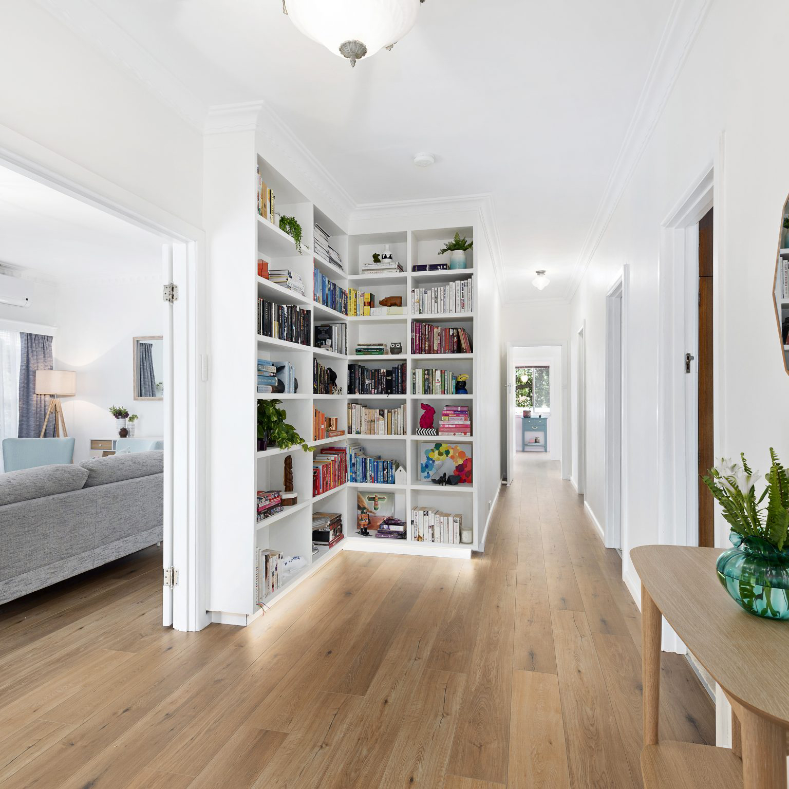 Renovated entrance hall - Melbourne interior design Leeder Interiors