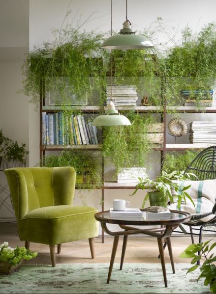 Green living room - colourful interior design - Leeder Interiors