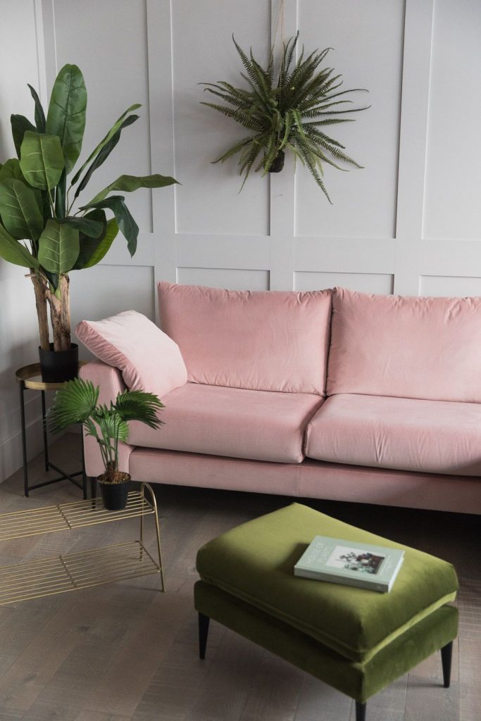 Grey and pink living room - Melbourne Interior Design Leeder Interiors