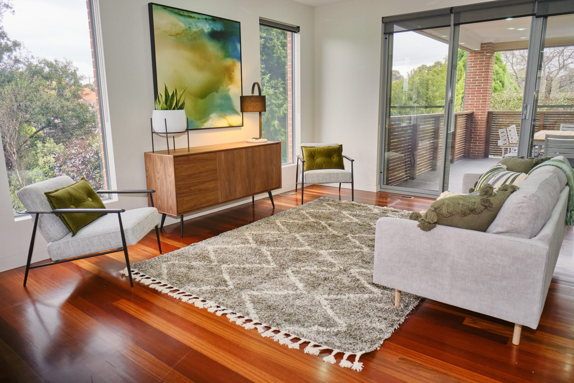 02 A stylish family room in a modern home